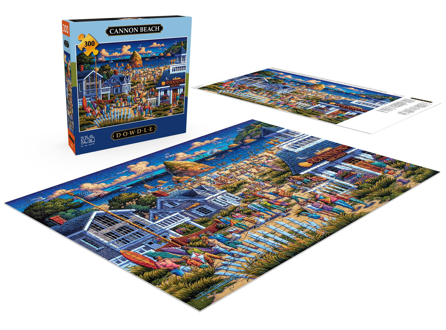 Buffalo Games - Dowdle - Cannon Beach - 300 Piece Jigsaw Puzzle For Adults -Challenging Puzzle Perfect For Game Nights - Finished Size Is 21.25 X 15.00