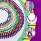 Artlunar 24 Pcs Mardi Gras Beads, 33'' 6 Colour Bead Necklace Party Favors, Festival Parade Throw Accessories For Carnival Hallo