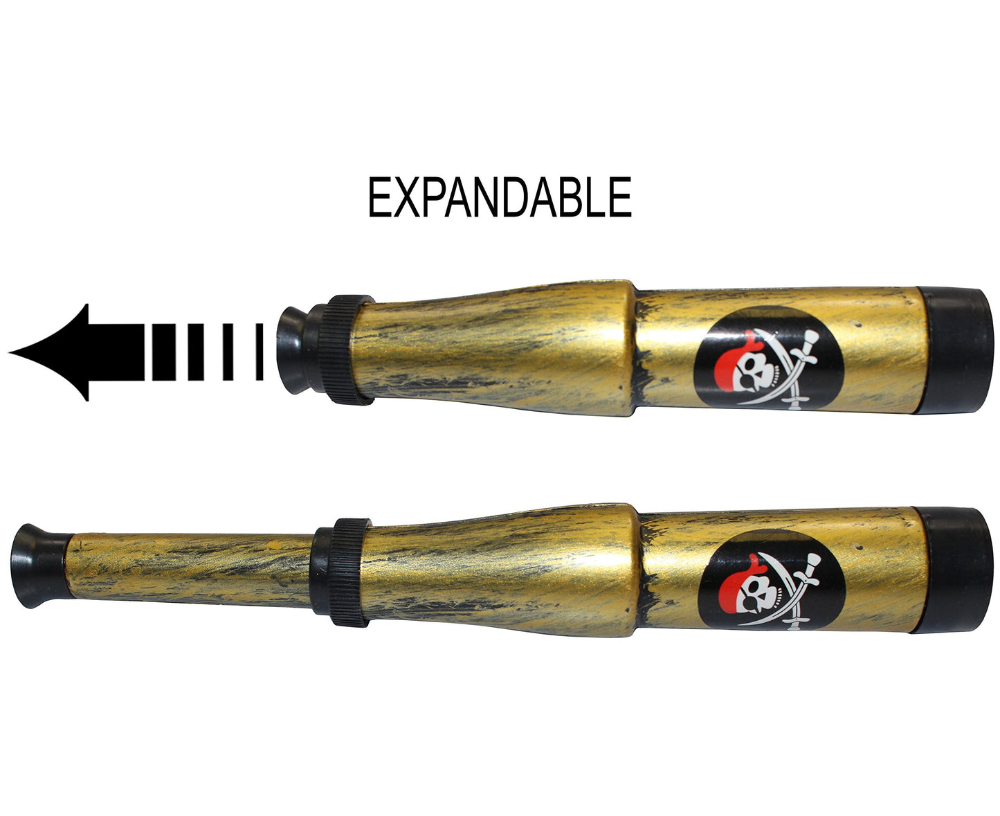 Funny Party Hats Pirate Costume for Kids - 9 Pc Set - Pirate Accessories Toys- Dress Up Clothes