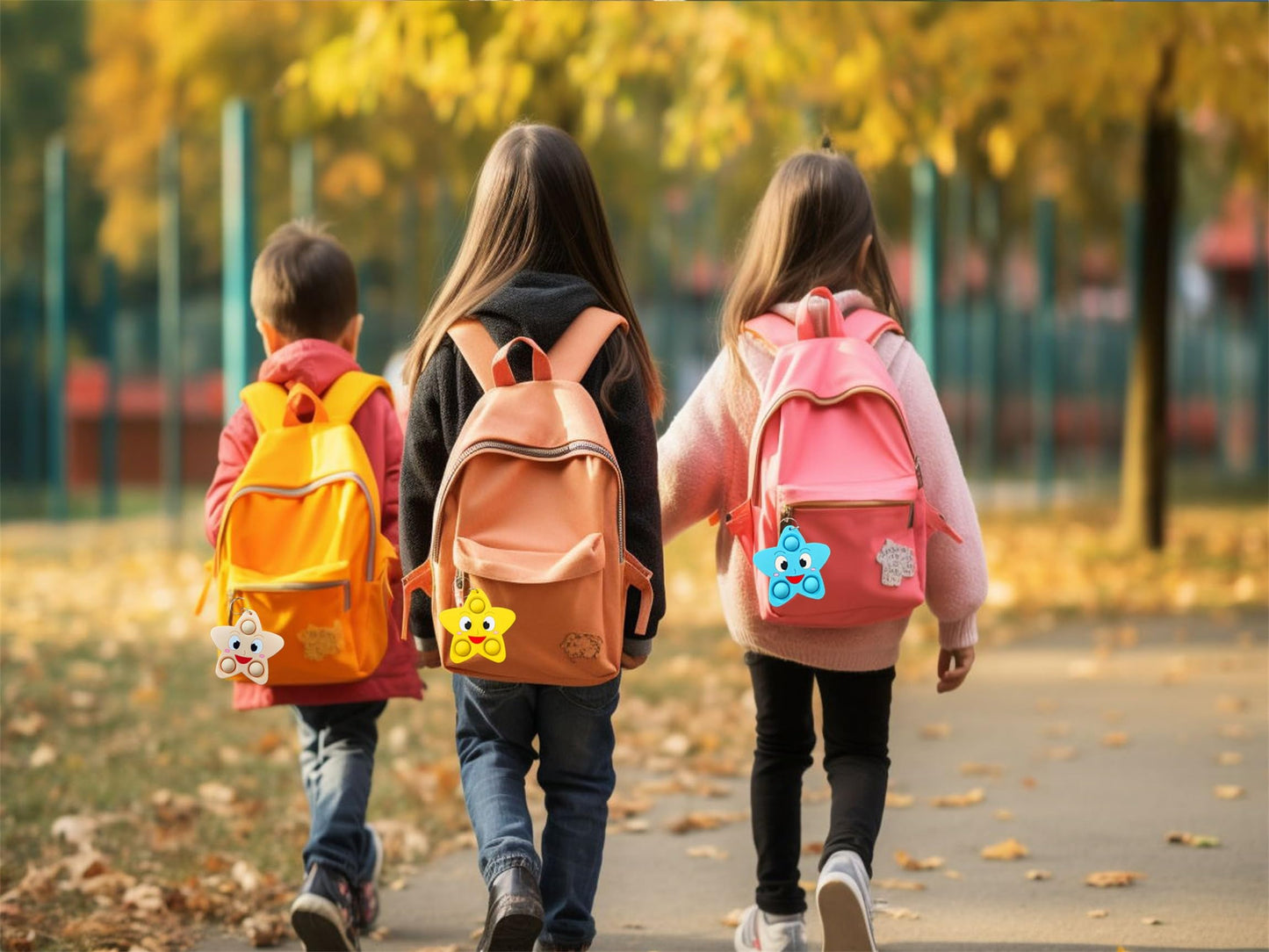 mypush popo 24 Packs Wish Sky Stars Students Christmas Gifts Bulk Rainbow Fidgets Gifts, Mini Pop Holiday Classroom Prize Party