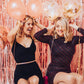 5 Pack Foil Curtain Backdrop Rose Gold Metallic Tinsel Foil Fringe Curtains Photo Booth Props for Birthday Wedding Engagement Ba