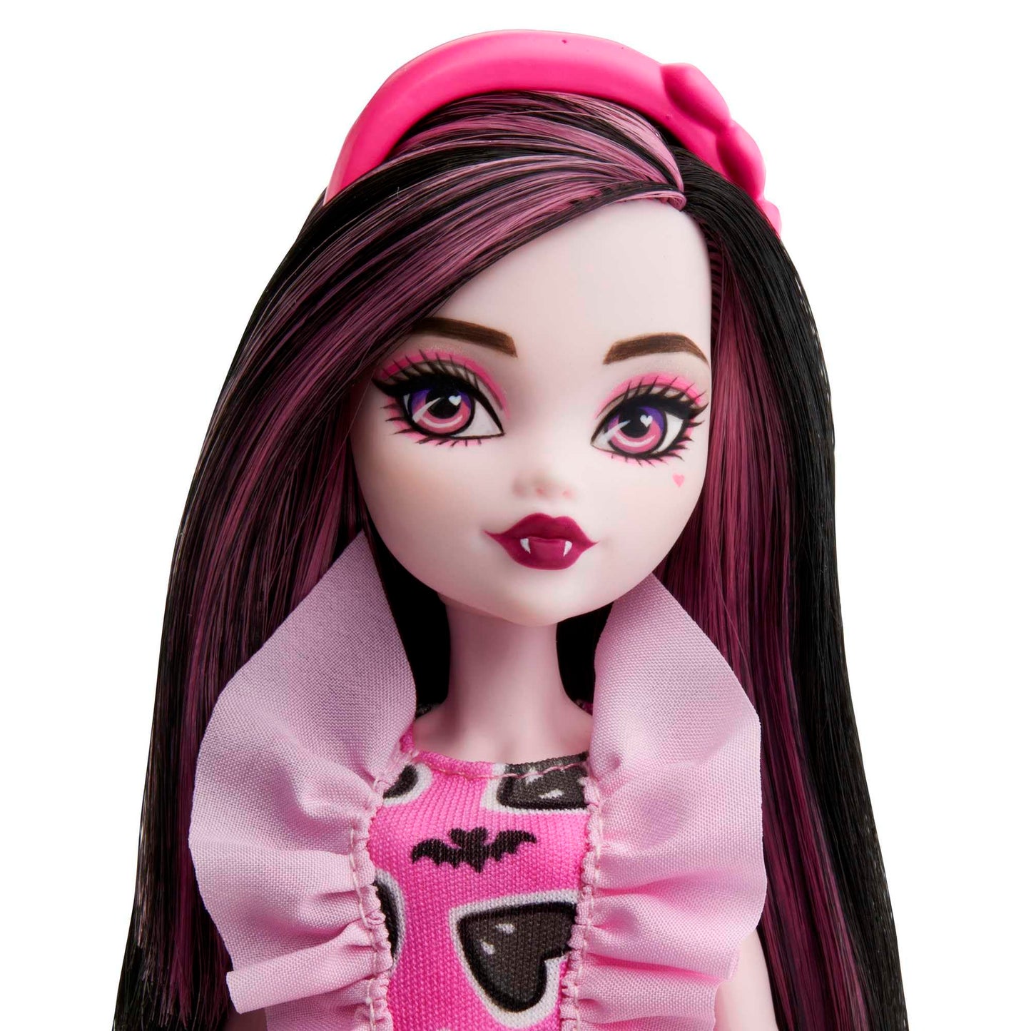 Monster High Draculaura Doll with 10+ Flexible Joints, Pink, Model HKY74, Ideal for Girls Ages 4 and Up