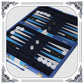 Froggod 15 inch Backgn Sets for mature-themeds - Classic Board Game for mature-themeds - Portable Travel Backgn Set for 2 Players - Perfect mature-themed Board Games for Gifts & Family Fun(Vivid Blue)