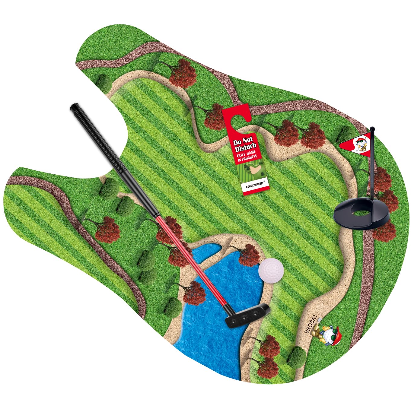 GOODLYSPORTS Toilet Golf  Mini Golf Game - Gag Gifts Funny mature-themed - Dad Gifts from Daughter  Funny Gifts for Men  mature-themeds  Boyfriend  Golfers  Birthday  Christmas - White Elephant Gifts for mature-themeds