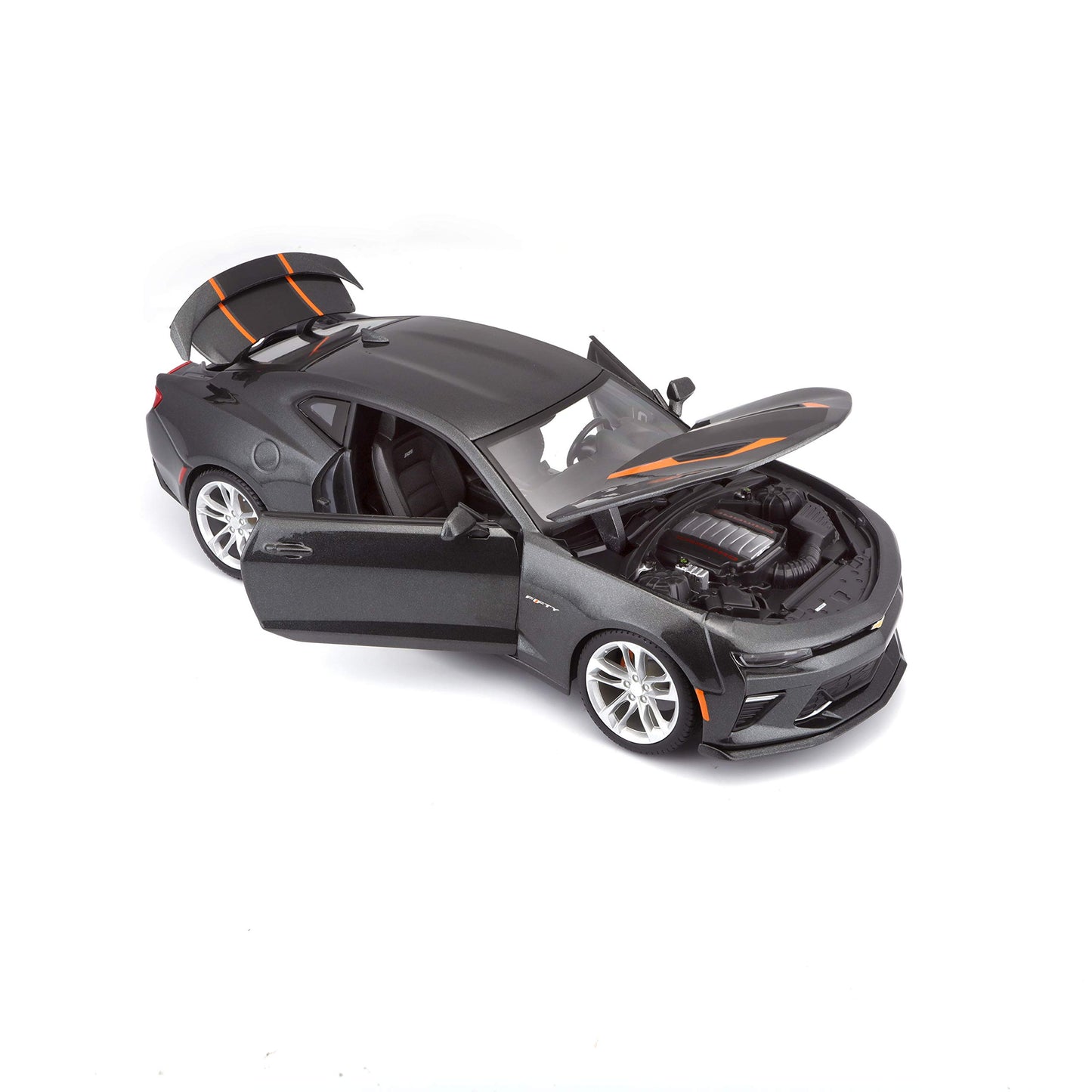 Bauer Spielwaren Maisto 1:18 Chevrolet Camaro 50th Anniversary Model 31385 - Metallic Gray Diecast Car