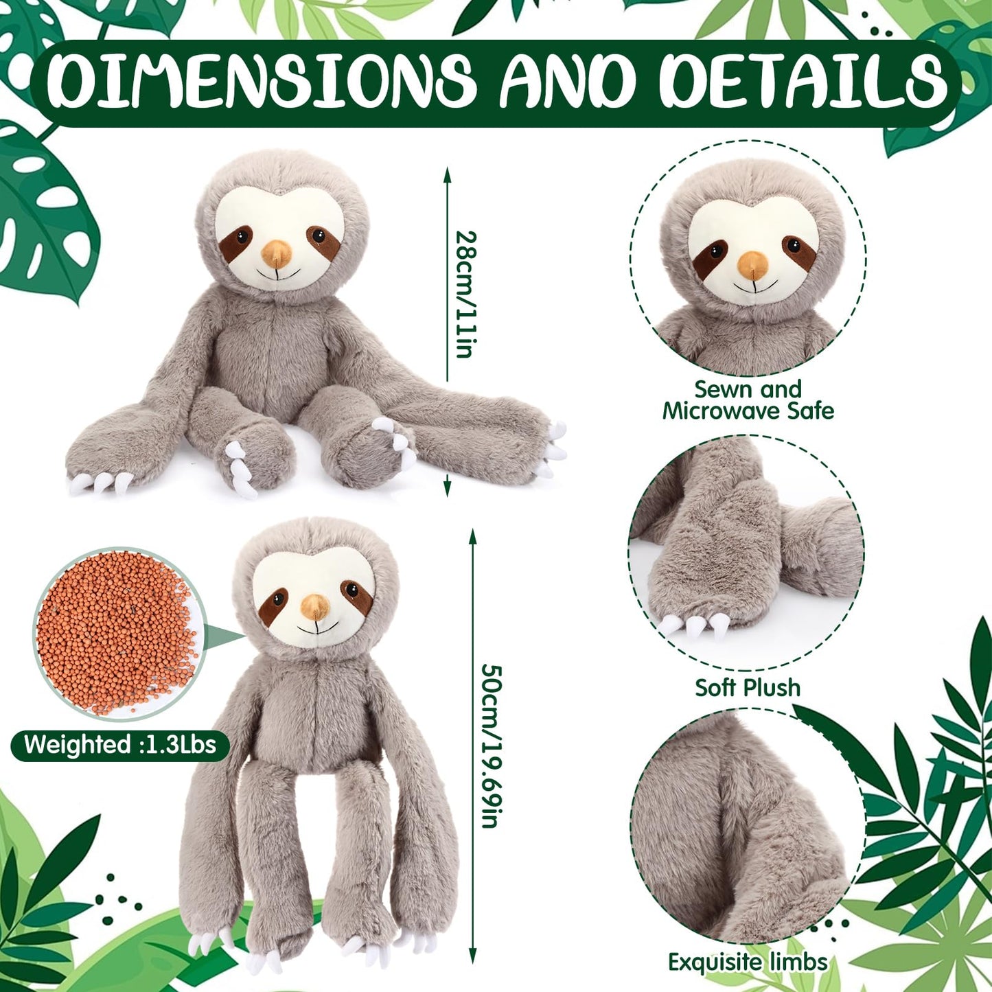 Realspring Microwavable Stuffed Animal For Kids Lavender Scented Cute Plush Heatable Coolable Plushie For Valentine'S Day Gift A