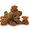 Muiteiur 4 Pcs Dog Stuffed Animals  18.5 Inch Teddy Dog with Puppies  Brown Dog Plush for Kids Girls Boys  Gift for Birthday Theme Party