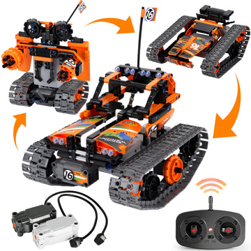Biranco. Stem Remote Control Building Kit 3 In 1 Rc Tracked Racer/Tank/Robot Engineering Toys, Science Construction Play Set, Toy Car Chritmas For Boys & Girls Age 8-12 (392Pcs)