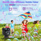 Rechargeable Bubble Machine For Kids & Parties, 38000+ Bubbles/Min, 90/180 Auto-Rotating Bubble Makers 500Ml Portable Bubble Blo