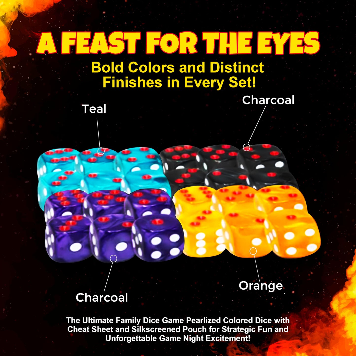 Spicy Dice 4-Fun Pack: The Ultimate Family Game for Parties, Game Nights, and Tabletop Fun - A Roll-and-Write Dice Game Full of