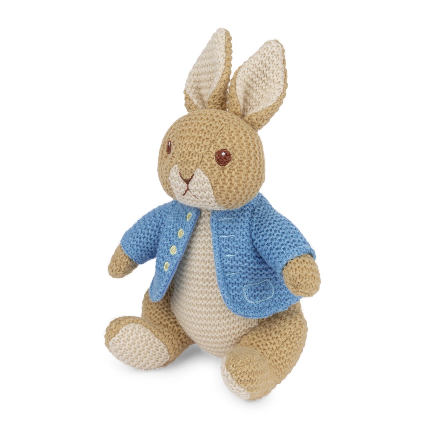 Gund Beatrix Potter Peter Rabbit Knit Plush, Easter Gift, Easter Bunny Stuffed Animal For Ages 1 And Up, Brown/Blue, 6.5