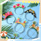 Foilswirl 12 Pcs Hawaiian Party Headbands Paper Luau Tropical Headwear Hawaiian Party Favors Fun Tropical Fancy Dress Props Beac