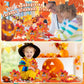 ForraFun 30 Pcs Thanksgiving Craft Kit DIY Thanksgiving Turkeys Ornaments Turkey Cards with Movable Wings for Fall Party Favors