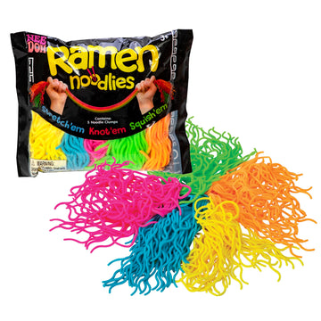 Schylling Needoh Ramen Noodlies - Sensory Squeeze Toy - Contains 5 Noodle Clumps - 8.5'' Long - Multicolored (Pack Of 1)