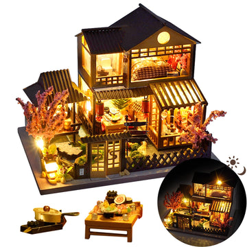 DIY Miniature House Kit  Mini House Kit for Beginners  Mayberry Street Miniatures  Model Building Craft Diorama Kit  Ideal Gifts for Birthday  Christmas(Japanese Garden House)