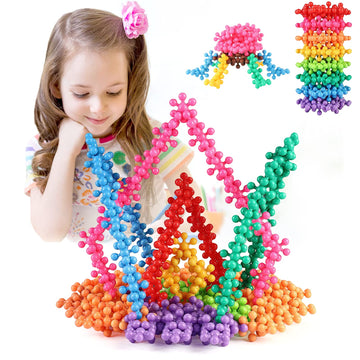 Faldaa 400 Pieces Building Blocks Kids Stem Toys Educational Building Toys Discs Sets Interlocking Solid Plastic Building Blocks