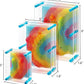 Hacaroa 3 Pack 3D Pin Art Toy, Rainbow Plastic Pin Art Board Sensory Toys, Pin Impression Sculpture Needle Toy For Autistic Children, Kids, Adults, 3 Sizes
