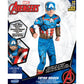 Marvel Captain America Official Youth Halloween Costume - Premium Quality Padded Jumpsuit With Plastic Mask (S) Blue