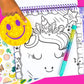 Just My Style Pop & Color Sketchbook Set for Kids, Medium, Multi, Includes Stickers & Mindfulness Activities, Model 214455