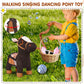Black Walking Pony Plush Interactive Pony Toy Singing Dancing Musical Realistic Pony, Stuffed Shaking Leash Horse Toy Head Butto