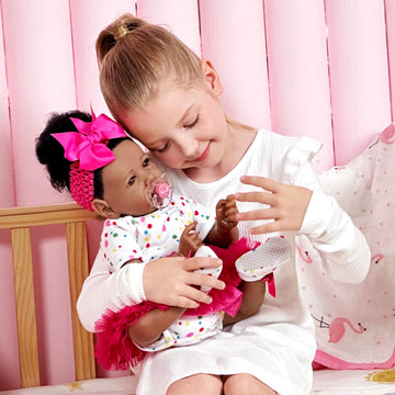 Ekokiz Reborn Baby Dolls Clothes 17-22 Inches Realistic Newborn Clothes Outfit Accessories Gift Set For Lifelike Baby Dolls Girl