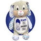 Ear Tube Gifts for Kids - Personalized with name + color choice - Ear Tube Get Well Soon Stuffed Animals - Ear Surgery Recovery