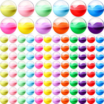 MiniInflat 300 Pcs 2 Inch Empty Vending Machine Capsules Colored Round Capsules Toy Bulk Gumball Machines Plastic Balls Small Pl