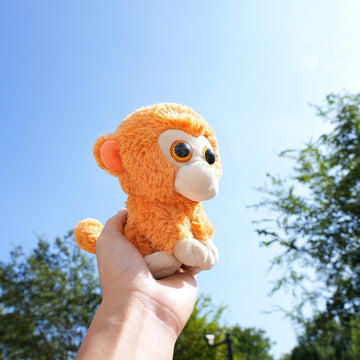 Weigedu Baby Small Monkey Toy Stuffed Animal, Cute Plush Gifts For Kids Birthday Bedtime Easter, 5.9'' Yellow Golden