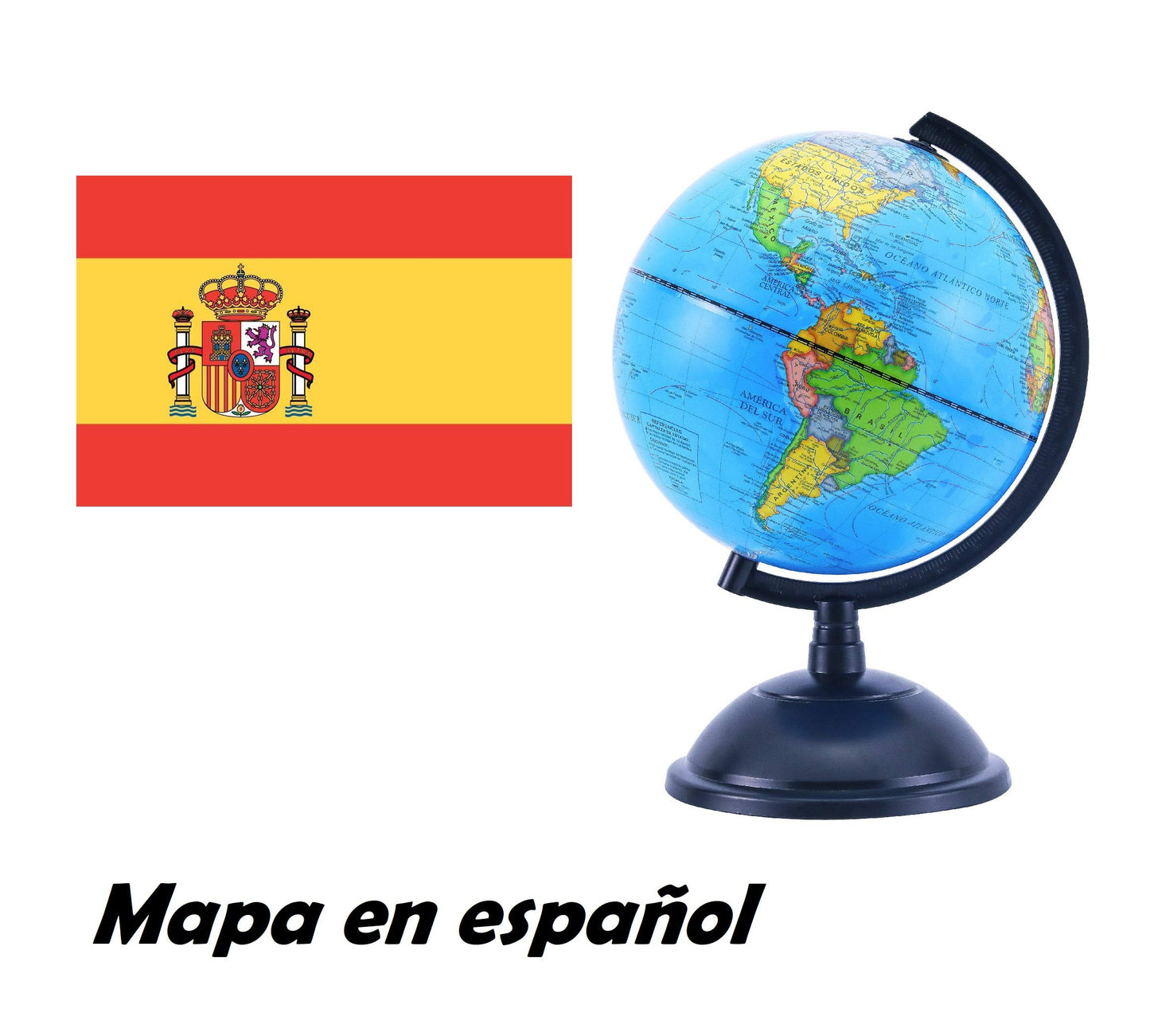 Exerz 8 Globo Terr  Queo, Spanish World Globe Political Map