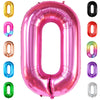 Giant Hot Pink 0 Balloon Numbers - 40 Inch | Pair 0 Digit Balloon To Other Number Balloons | Pink Zero Balloon For Birthday Party Supplies | Zero Pink Balloon Balloon | Pink Birthday Party Decorations
