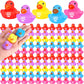 Deekin 100 Pcs Jesus Loves You Rubber Ducks Bulk Jesus Rubber Ducks Christian Ducks Jesus Gifts For Church Religious Christian Events Party Gift Baskets Fillers Reward (1.4 Inch)