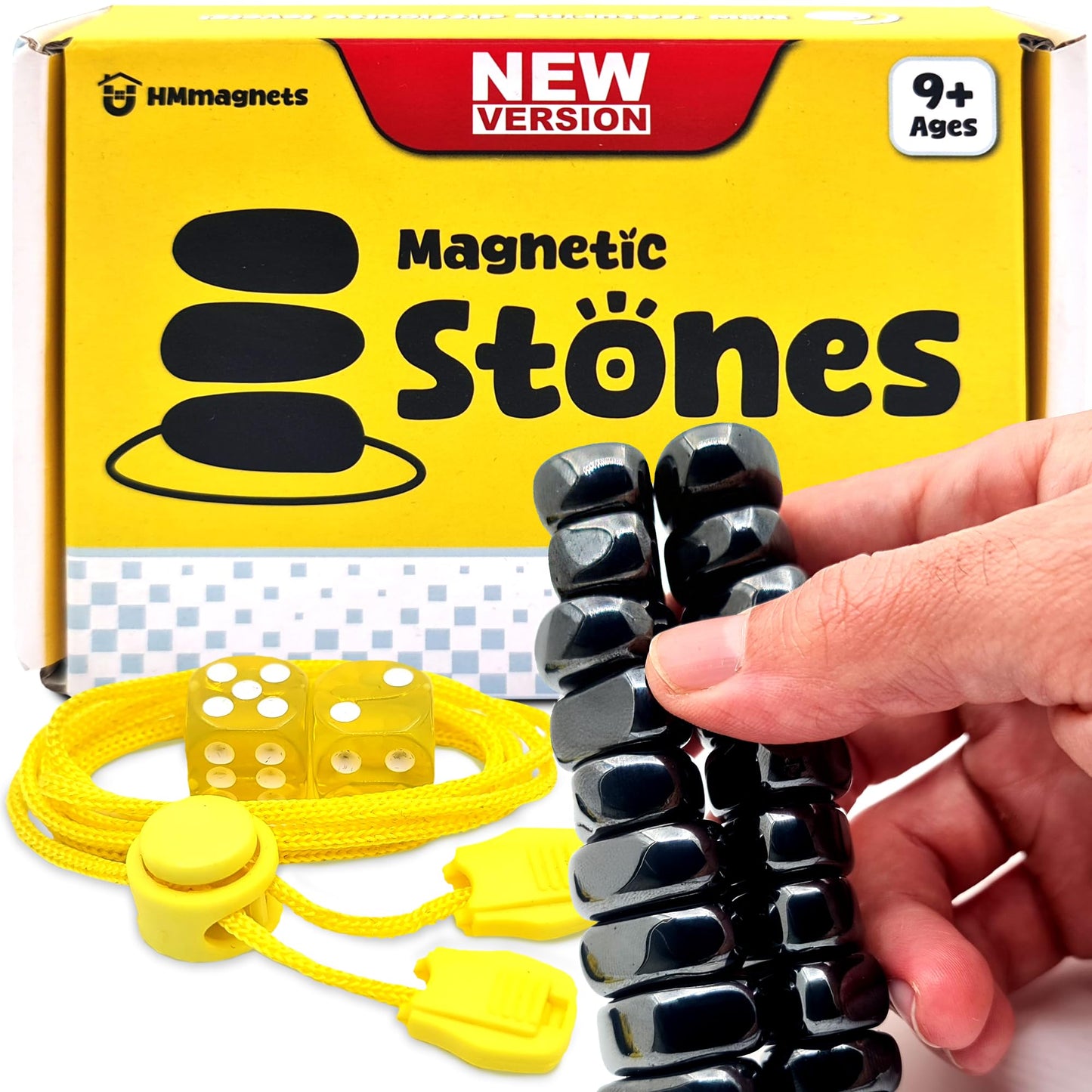 Upgraded (Multi-Level) Magnetic Chess Game With Stones - Clear & Simple Instructions | Premium Set With 20 Larger & Stronger Sto