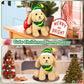 Hagusahuo Dog Plush Christmas Stuffed Animal Plush Toy, Cute Christmas Plush Dog Stuffed Puppy Doll For Kids Boys Girls, Kawaii