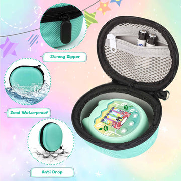 Meetikar Carrying Case And Silicone Cover Compatible With Tamagotchi Pix Virtual Pet Game Machine, (5-In-1) Silicone Cover For T