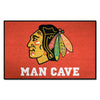 FANMATS 14410 NHL - Chicago Blackhawks Man Cave Starter Mat Accent Rug - 19in. x 30in. | Sports Fan Home Decor Rug and Tailgatin