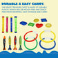 Joyin 18Pcs Diving Pool Toys For Kids, Swimming Pool Toy With Storage Bag Includes 4 Pool Rings, 4 Diving Sticks, 4 Bandits, 6 Treasures Underwater Swim Pool Games For Ages 8-12