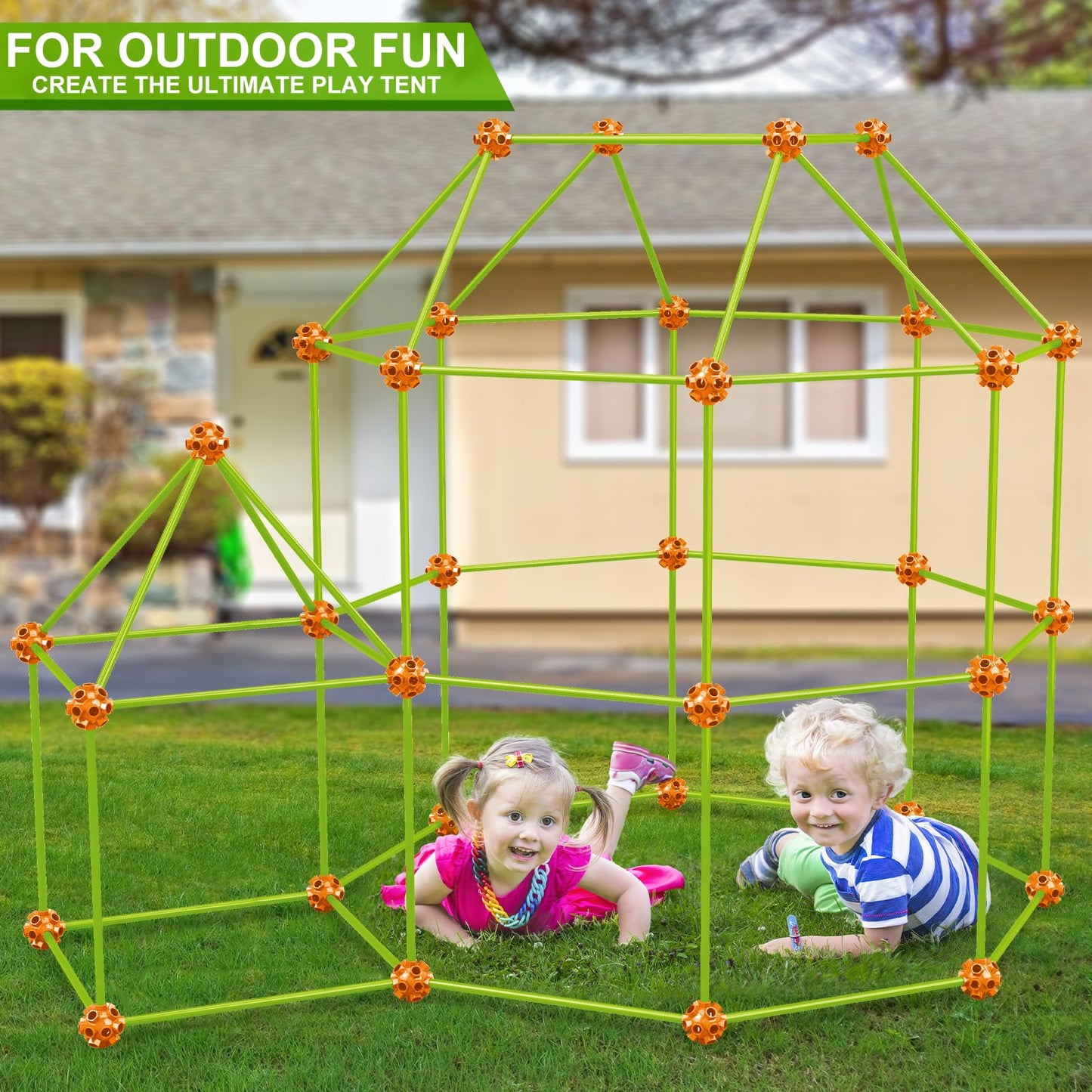 Olefun 180 Pack Fort Building Kits For Kids 4, 5, 6, 7, 8+ Year Old Boys & Girls, Creative Stem Building Toys For Diy Castles, T