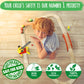 Kipipol Wooden Train Set – 38 Pcs for Toddlers – Multicolor with Crane & Tracks – Fits Thomas Brio IKEA Melissa & Doug