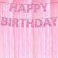 Pink Happy Birthday Banner,Glitter Birthday Party Decorations Gifts Bunting Garland For Girl Or Women