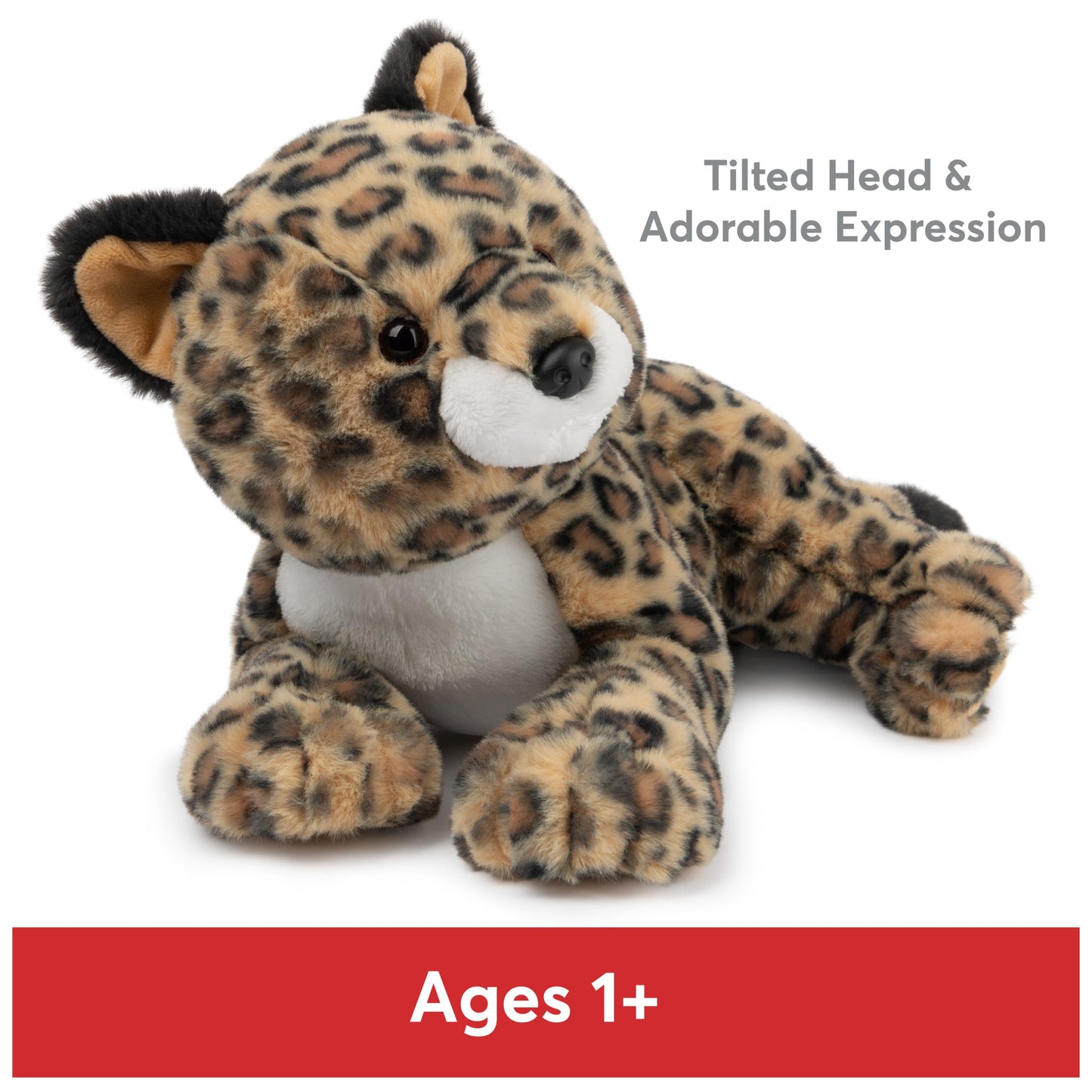 GUND Banks Leopard Plush Stuffed Animal, Premium 12" Brown/White, High-Quality Materials, Ages 1+