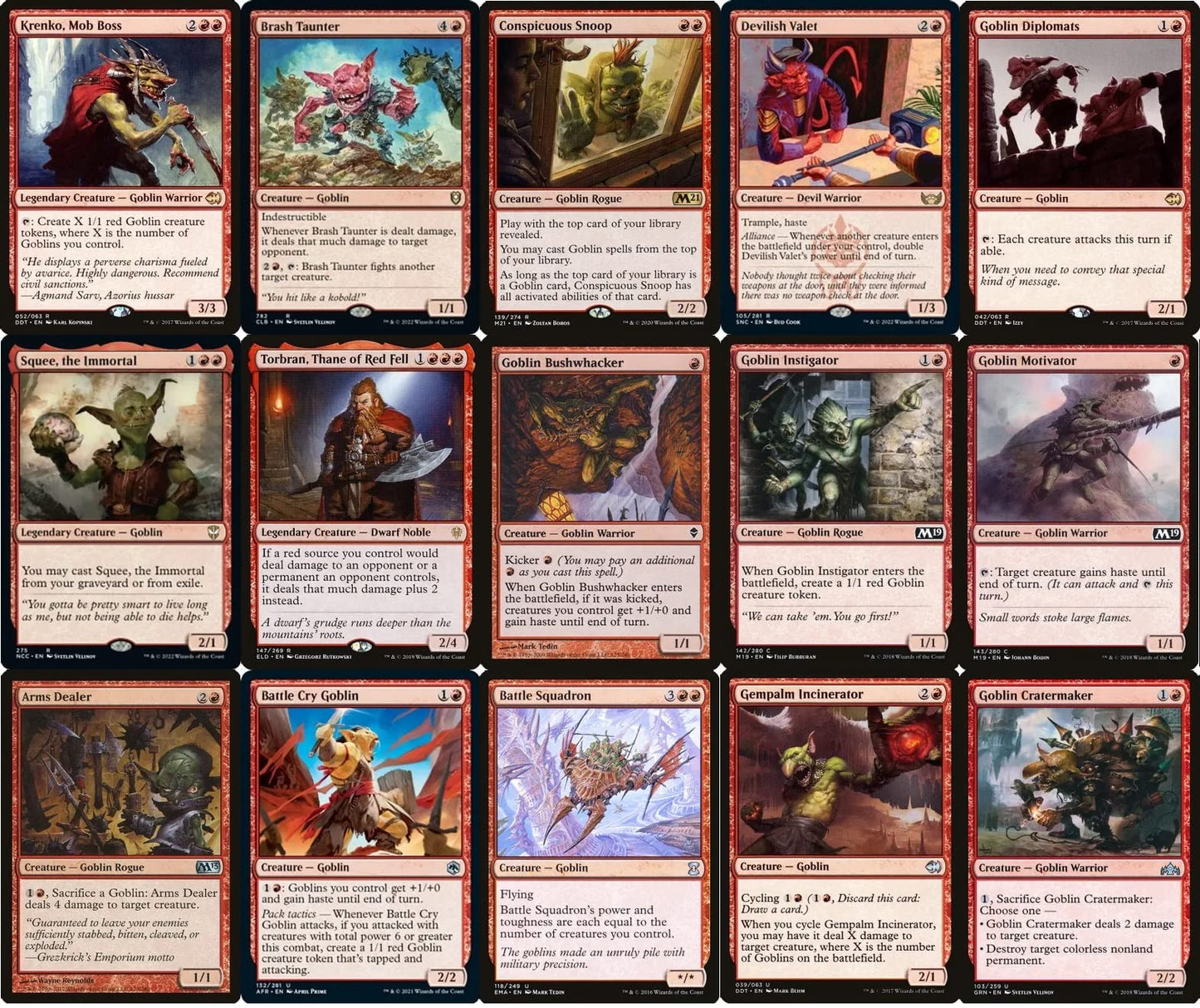 MTG Decks & More Goblin EDH Deck - Custom 100 Card Commander - Red - Paper