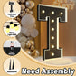 Imprsv Marquee Letters Black 3Ft: Black Party Decor - Light Up Letter T Large 3 Feet Tall - Party Decorations Letter For Birthda