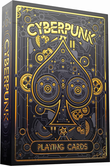 Cyberpunk Gold Playing Cards, Cardistry Decks, White Deck Of Playing Cards For Kids & Adults, Cool Playing Cards With Card Game E-Book, Unique Playing Cards For Poker, Cyberpunk Cards