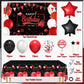 Red Birthday Decorations For Men Women Boys Girls, Red And Black Party Decorations, Include Balloons Arch Garland Kit, Happy Bir