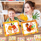 24 Sets Thanksgiving Handprint Crafts Kits for Kids DIY Thanksgiving Hand Keepsake Craft with 3 Large Ink Pads Fall Palm Paintin