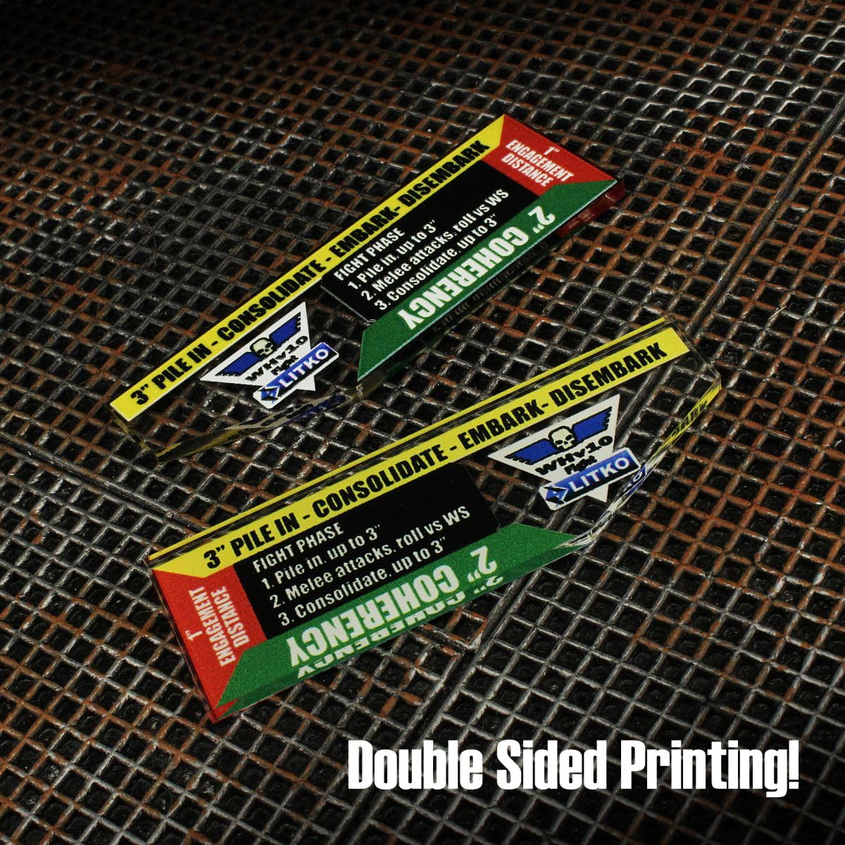 Litko Gauge Set | Compatible With Warhammer 40K 10Th Edition | Movement | Shooting | Fight | Close Combat | Wh40K Templates (3-I