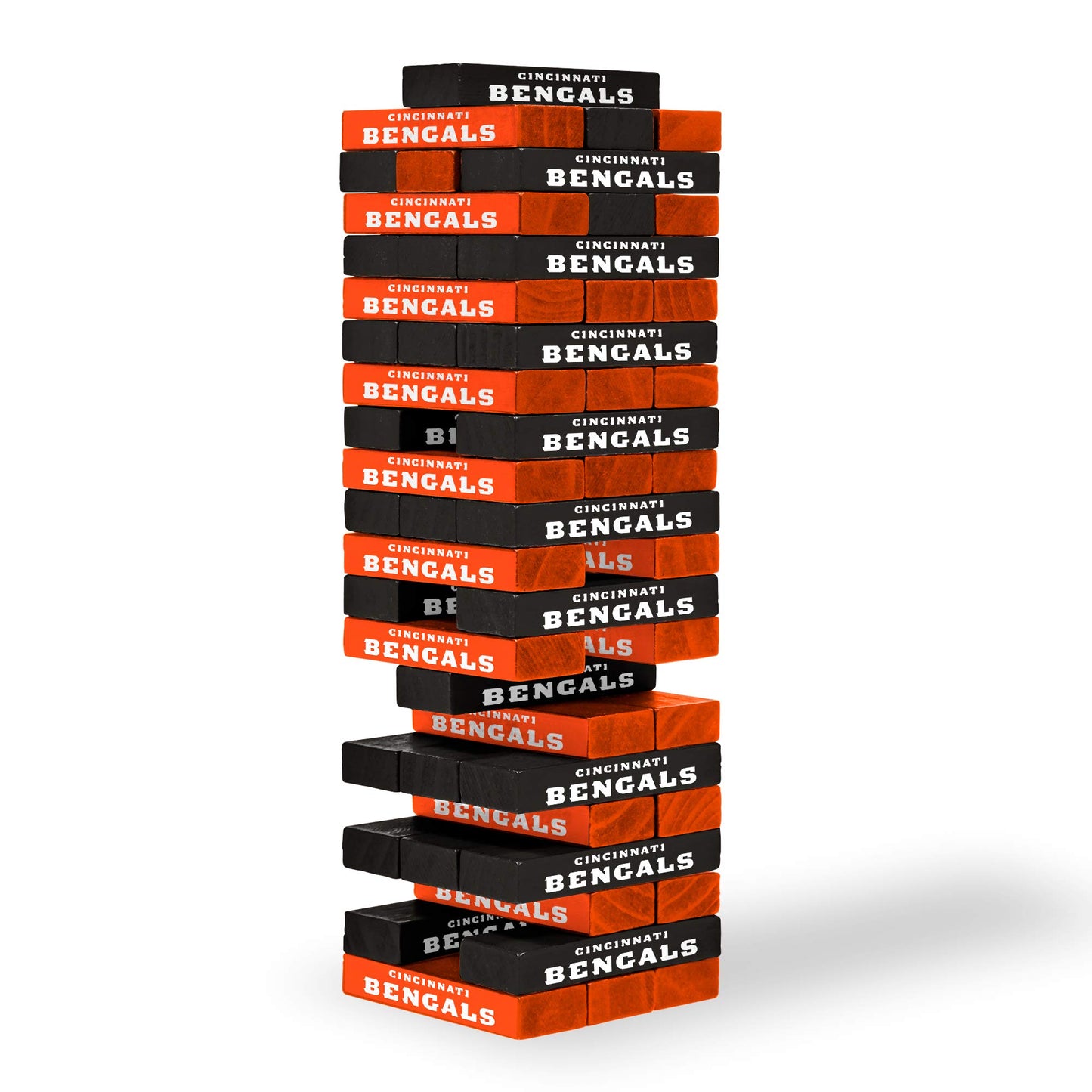 Wild Sports NFL Cincinnati Bengals Table Top Stackers, 3"x1"x0.5", Wood, Team Color, Model 1-1-31000-CL106Q