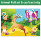 Foil Art Craft Kits For Kids , Animals Mega Mess -Free Fun Activity Set For Child, Diy Printing Craft Kits, Gifts For Ages 4 5 6