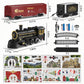 Temi Steam Train Toy Set For Boys 3 4 5 6 7 Years, With Sounds & Light, Electric Classical Engine Locomotive For Kids, Rechargea
