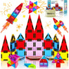 Mini Magnetic Tiles For Kids, Magnetic Building Set, Construction Stem Travel Toys For Boy Girl Ages 3+, Montessori Preschool Le